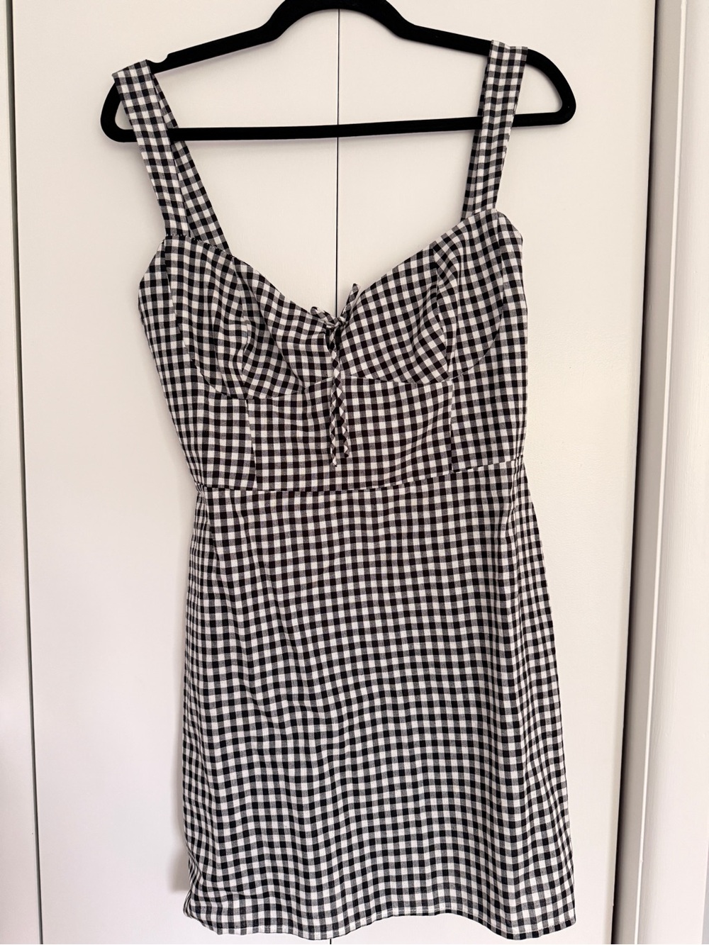 Black and White Gingham Sundress - Women Dresses